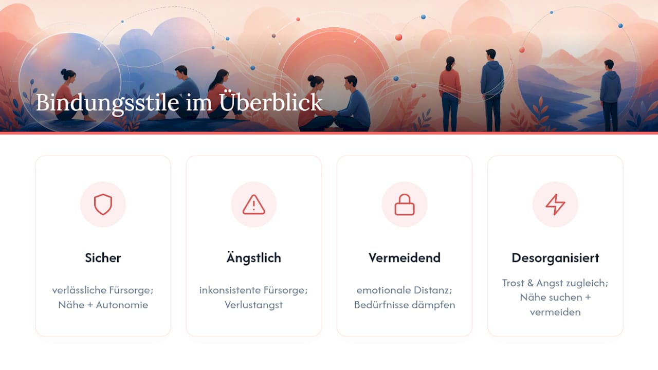 Übersicht über die vier Bindungsstile