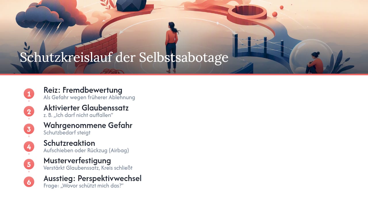 Selbstsabotage-Zyklus mit Ausstiegsmöglichkeit