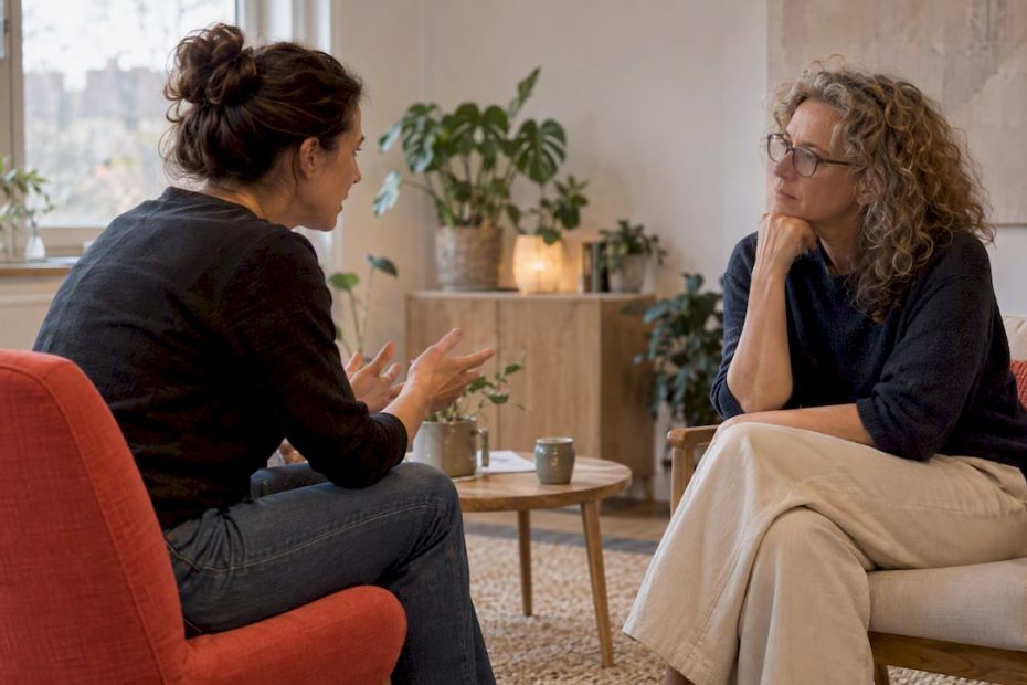 Erwachsene sprechen über ihre Rollen in der Familie