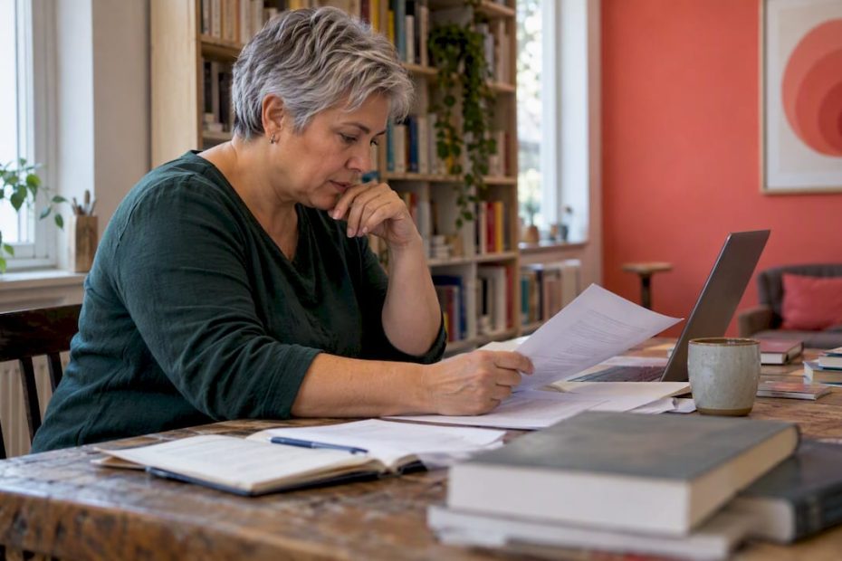 Trainerin untersucht Studien zur Wirksamkeit von NLP